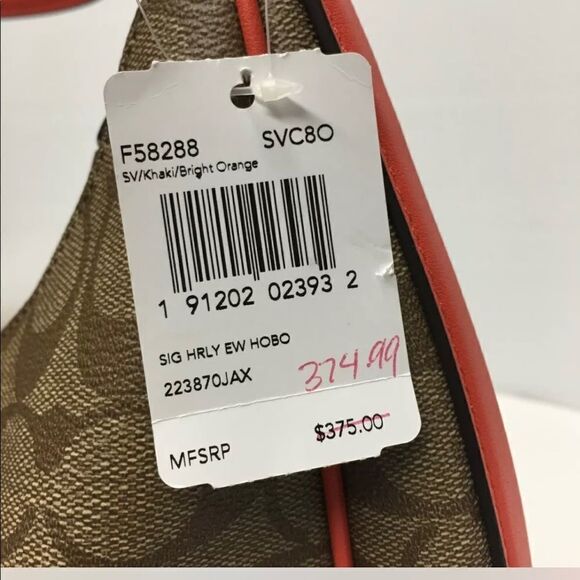 🔥🌷NWT! Coach F58288 Sig Harley EW Hobo Handbag Msrp:$375.00 - Picture 8 of 13